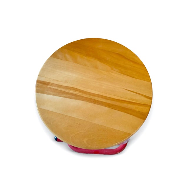 Pair of 1980s Tubular Paperclip Bar Stools Attributed to Amisco For Sale - Image 9 of 9