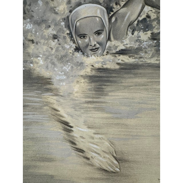 Original graphite pencil drawing by American artist and illustrator Theodore E. Schrock (1879–1952), depicting a...