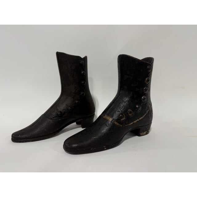j.r. Palmenbergs & Sons Ny, Near Pr of Cast Iron Mannequin Boot Forms Door Stops For Sale - Image 9 of 9