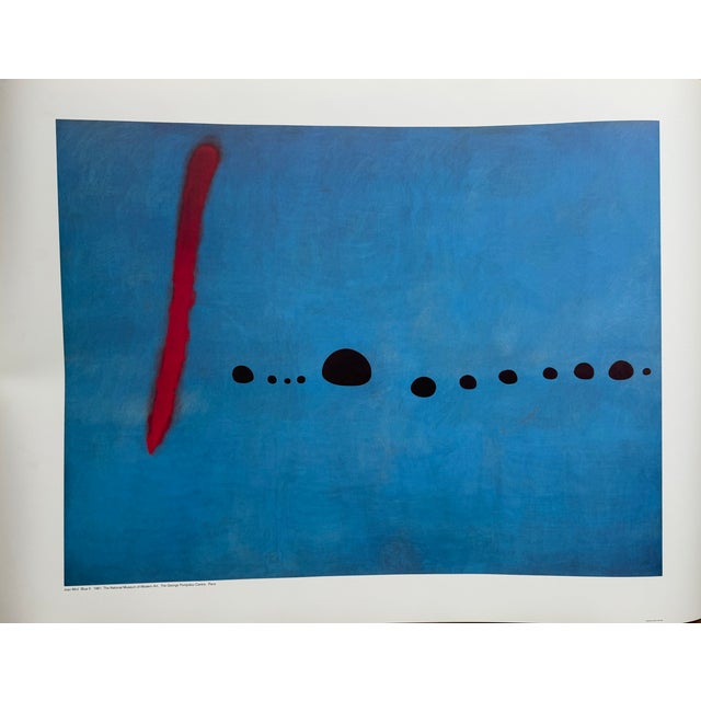 Vintage original 2002 printing of Blue II (1961) by Joan Miró (1893–1983), produced for The National Museum of Modern Art,...