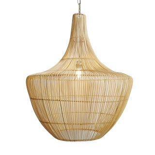 Jeanie Raw Rattan Lantern For Sale
