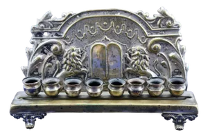 Victorian Silver-Plated Channuka Candleholder