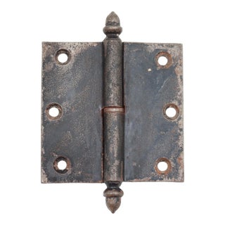 Antique 3.5 X 3.5 In. Cast Iron Acorn Lift Off Door Hinge For Sale