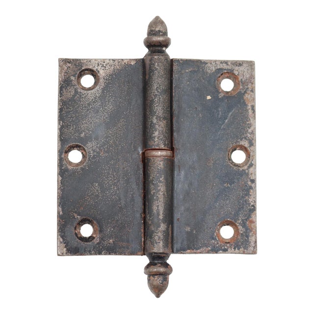 Antique 3.5 X 3.5 In. Cast Iron Acorn Lift Off Door Hinge For Sale
