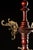 This antique mahogany coat rack is in its original finish. This coat rack features barley twisted wood and brass...