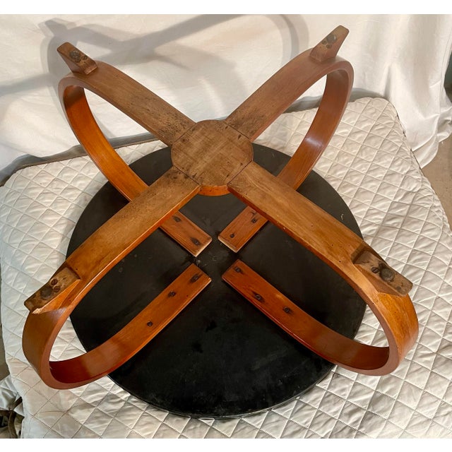 Black Thonet Attributed 1930s Art Deco Bent Wood Coffee Table For Sale - Image 8 of 12