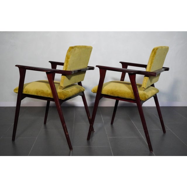 Luisa-Style Armchairs in Oil-Coloured Velvet by Franco Albini, 1950s, Set of 2 For Sale - Image 17 of 17