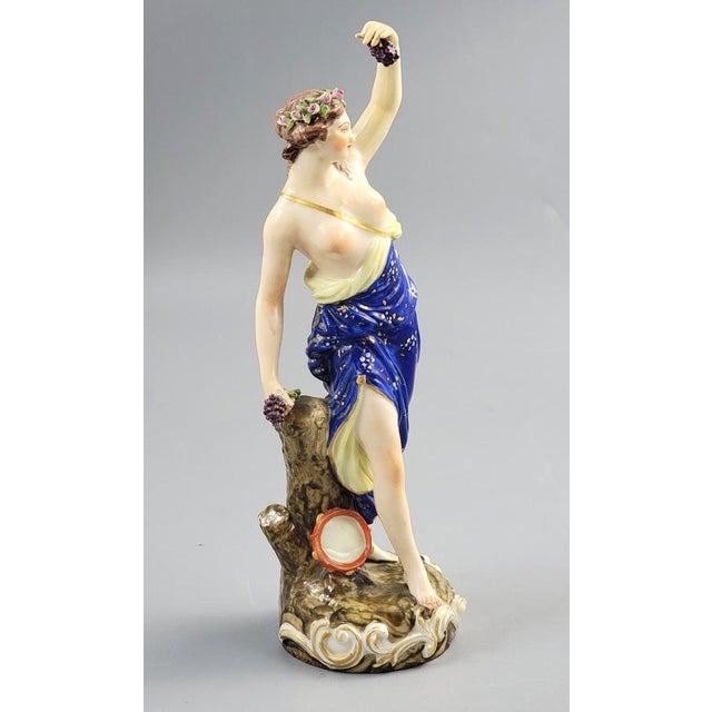 Ceramic Porcelain Bacchante Figure in the style of Derby from Samson Paris, 1860s-1870s For Sale - Image 7 of 11