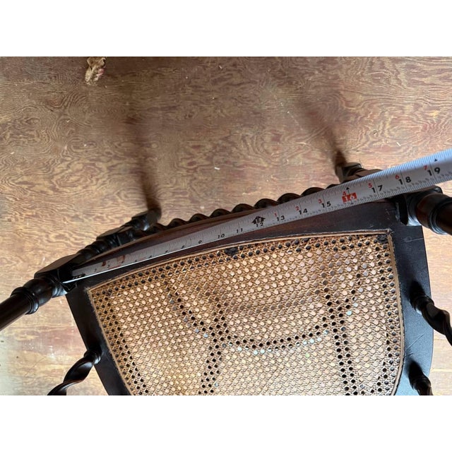 Antique Edwardian Style Barley Twist Armchair For Sale - Image 13 of 16