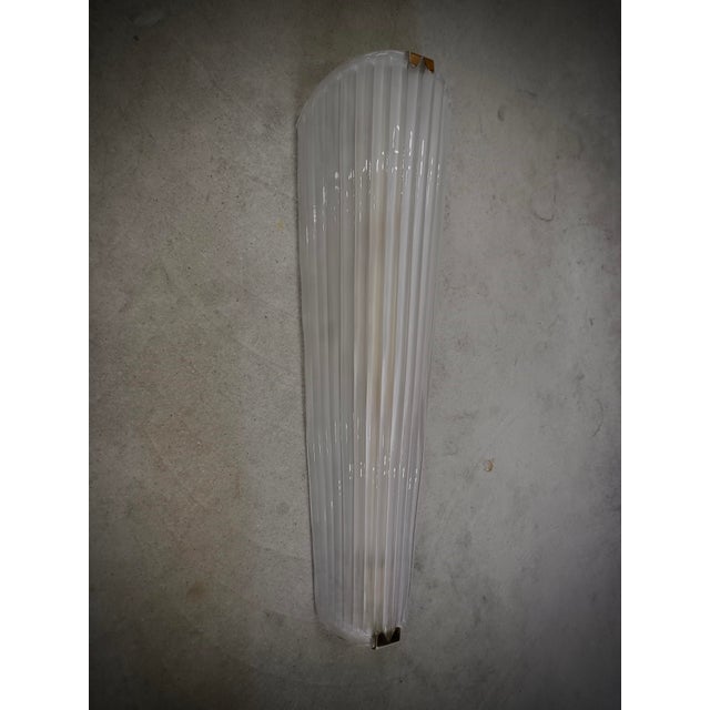 Murano Art Glass Sand Blasted Color and Brass Wall Light For Sale - Image 9 of 9