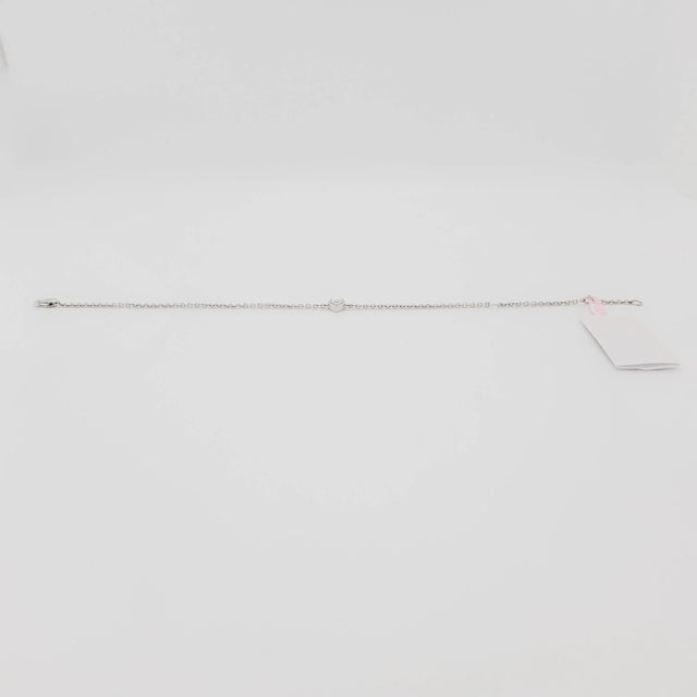 White Diamond Round Cut Chain Bracelet in 18k White Gold For Sale In Los Angeles - Image 6 of 7