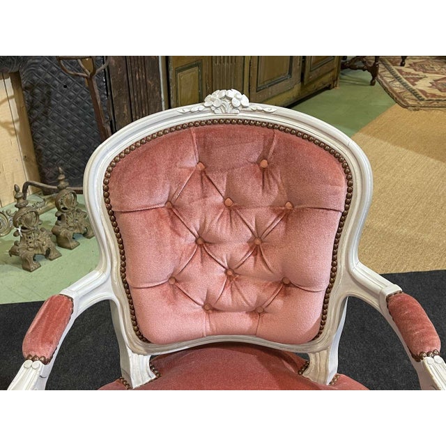 Louis XV Style Cabriolet Armchair, 1970s For Sale - Image 4 of 10