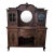 Late 19th-Century Victorian Hand-Carved Oak Buffet With a Beveled Mirror For Sale