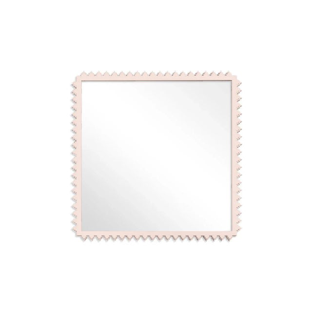 Contemporary Fleur Home Carnival Muses Square Mirror in Pink Ground, 47.5x47.5 For Sale - Image 3 of 3