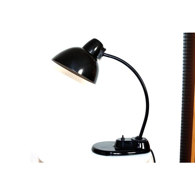 Metal Bauhaus Style Bakelite Table Lamp, 1930s For Sale - Image 7 of 15
