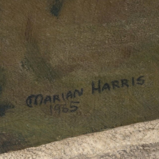 Marian Harris American Landscape Painting Oil on Canvas 1965 For Sale - Image 9 of 15