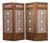 Antique Elm Wood Panel Partition, Set of 4 For Sale