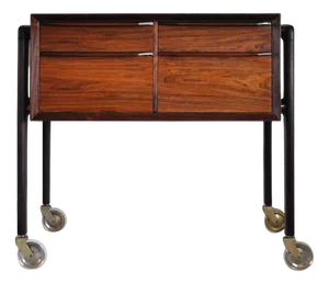 Danish Modern Rosewood Sewing Table, 1960s