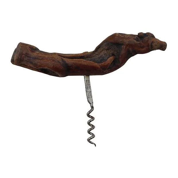 French corkscrew with vine wood handle from Rochefort-sur-Loire.