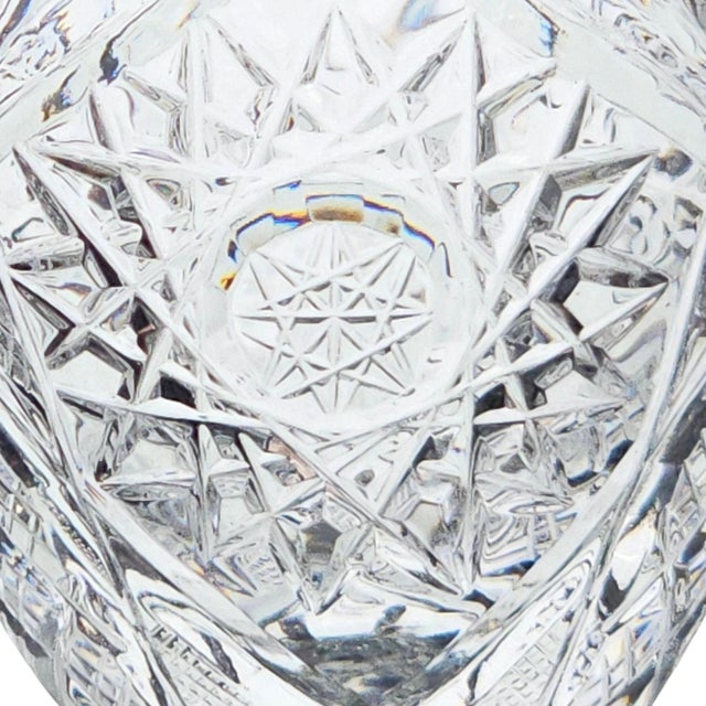 Kusak Cut Glass Works Chantilly Lace Crystal Water Goblets, Set of 4 6.5" For Sale - Image 11 of 11