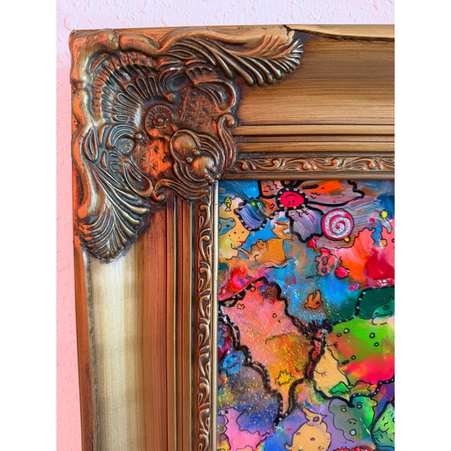 Pink Original Abstract Painting Serg Graff "Butterfly Madness " Surreal Fantasy, Coa For Sale - Image 8 of 10