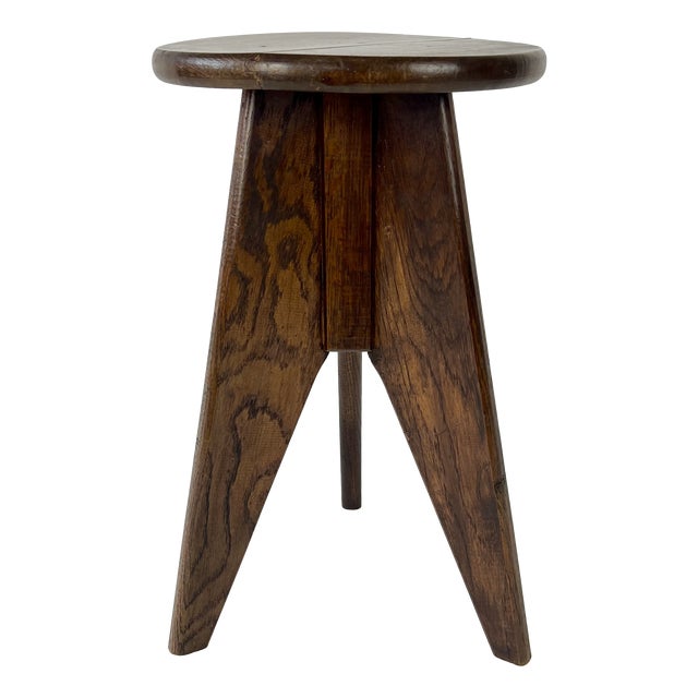French Modernist Stool, 1940s For Sale
