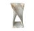 Hand-Carved Bleached Mahogany Pedestal Side Table. Pedestal showcases a sculptural twisted form that transforms a...