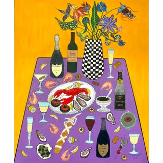 Champagne - by J.Silverhoof - Orignal Painting on Canvas For Sale