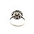 Modern Vintage 14k Gold Diamond Carved Circle Milgrain Ring, Size 6 For Sale - Image 3 of 9