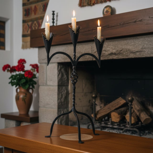 A Symphony of Curves: The Grand Tulip Candelabra ️ Experience the perfect union of architectural strength and floral grace...