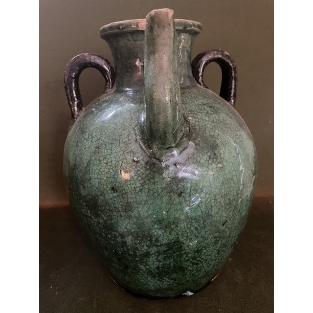 19th Century French Fiance Three Handled Pottery Jug For Sale - Image 9 of 9