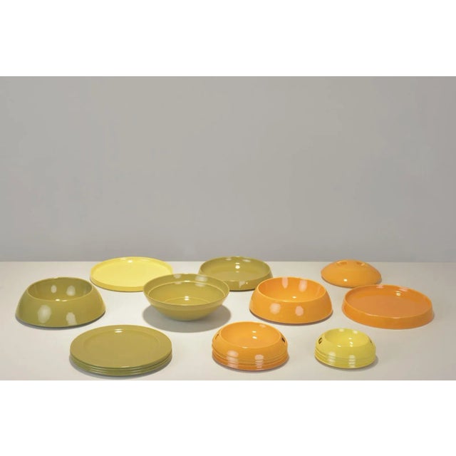 Mid-Century Modern Modular Tableware in Glazed Ceramic by Helen Boch & Federigo Fabbrini for Villeroy & Boch, Germany, 1970s, Set of 19 For Sale - Image 3 of 8