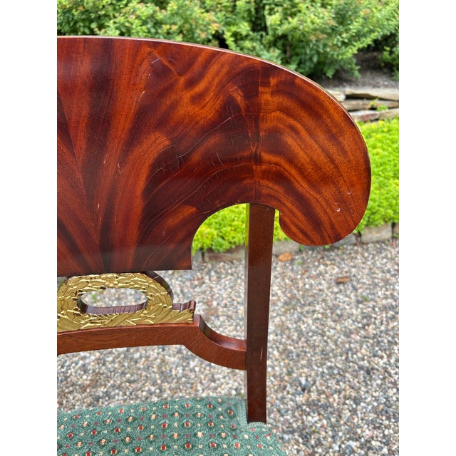 1960s Biedermeier Style Flame Mahogany Dining Chairs -Set of 6 For Sale - Image 5 of 16