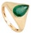 2.67ct Chunky Pear-Cut Emerald Contemporary Dome Ring in 18k Yellow Gold Size 5 For Sale