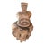 Folk Art Native American Diane Wade Clay Folk Art Woman Figurine For Sale