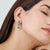 Metal Art Deco Natural 6.32 Ct Octagon Emerald & Diamond Three Stone Dangle Earrings - 2 Pieces For Sale - Image 7 of 11