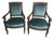 French Armchairs, 1830s, Walnut, Set of 2 For Sale