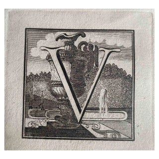 Unknown, Antiquities of Herculaneum: Letter V, Etching, 18th Century For Sale