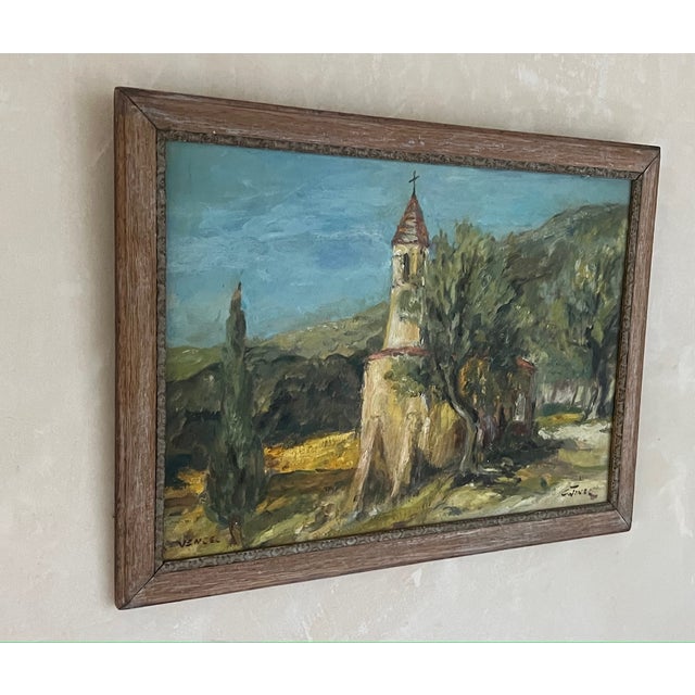 Vintage Signed Provencial Painting, Signed by Artist, C. 1930's For Sale - Image 4 of 13