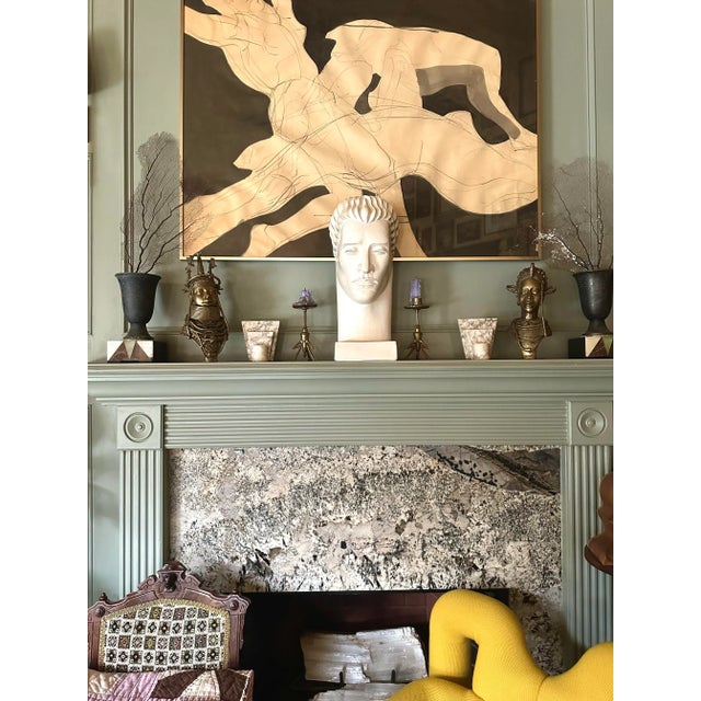 1914 Benin Oba and His Queen Cast Bronzes, Nigeria West Africa Bust Pair For Sale - Image 9 of 11