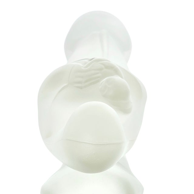 Leer Dam Holland Frosted Glass Madonna & Child Art Deco Figure, 15" For Sale - Image 9 of 13