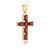 Add a touch of timeless devotion and rich color to your jewelry collection with this stunning cross pendant. Expertly...