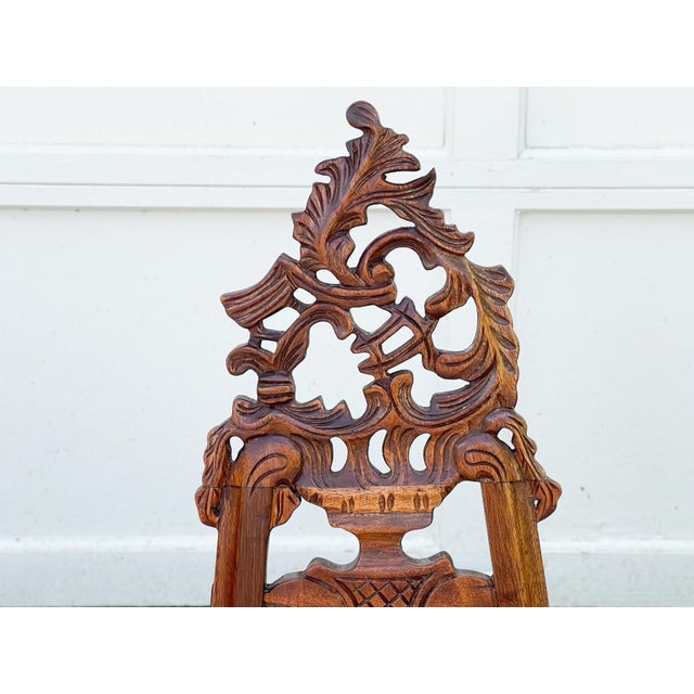 Wood Antique Mahogany Table Top Victorian Easel For Sale - Image 7 of 10