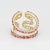 Mid 20th Century Sabine Getty Pink Topaz Wiggly Ring Estate 18 Karat Yellow Gold Wave Jewellery size 5 For Sale - Image 5 of 6