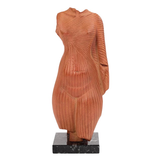 French Artist, Female Torso, 1972, Terracotta For Sale