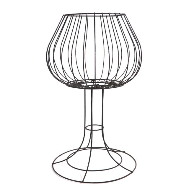 1950s Wire Work Basket Stand After Weinberg, Risley For Sale - Image 5 of 8
