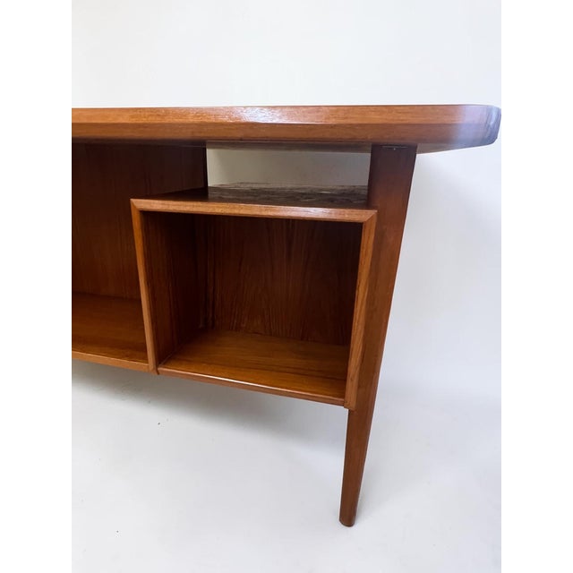 Vintage Danish Teak Executive Desk by Peter Løvig Nielsen, 1973 For Sale - Image 6 of 18