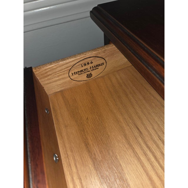 1990s Henkel Harris Mahogany Chippendale Hanover Chairside Chest For Sale In Boston - Image 6 of 6