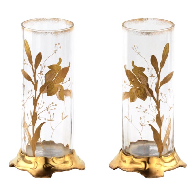 Art Nouveau Vases, Set of 2 For Sale
