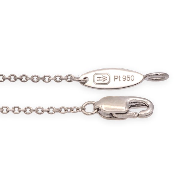 2020s Harry Winston Platinum Pear Shape Diamond Solitaire Pendant Necklace .85ct Dvvs2 For Sale - Image 5 of 12